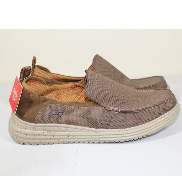 Skechers Proven Renco Shoes Men 11W Loafers Brown Lightweight Comfort Slip On - Picture 1 of 6